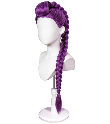 Long Purple Ponytail Costume Wig