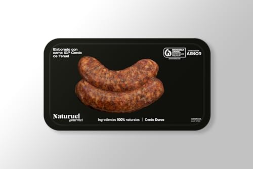 Naturuel Gourmet - Chorizo Criollo - 2 Unidades por Bandeja – Mezcla de Especias Naturales – Sin Conservantes ni Colorantes Artificiales - Envío Refrigerado con Seur Frío