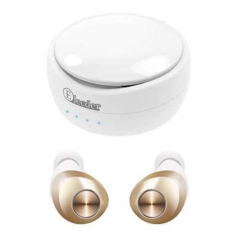 ELECDER D11 True Wireless Earbuds Bluetooth 5.0 Headphones in Ear with Microphone, IPX5 Waterproof, Charging Case for Workout, Running (White) Cover