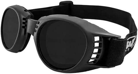 Global Vision Paragon Motorcycle Goggles for Men & Women Black Frame/Super Dark Lens