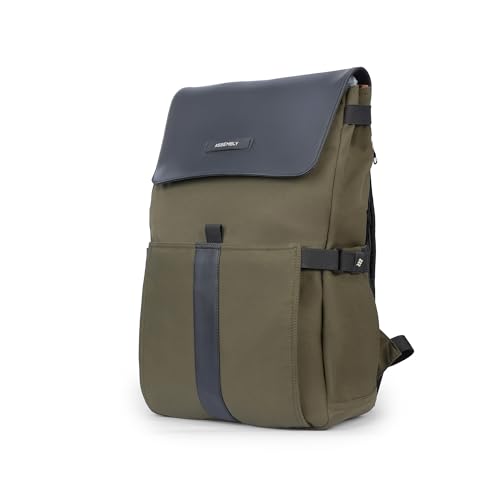 Image of Assembly Kairo 23L Laptop Backpack for Men Women 15.6 Inch Premium PU Leather Office Travel Bag with Tablet Compartment
