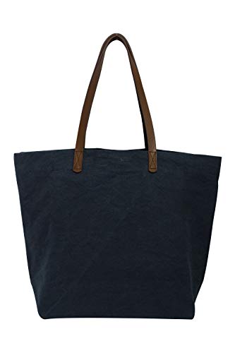 Image of AQVA Cotton Thick Canvas Tote Bag for Women (17.5 inchx13 inchx6 inch) | Trendy Stylish Multipurpose Handbag with Inside Pockets and Zipper | Shoulder Bag for Shopping, Beach, Travel and Work