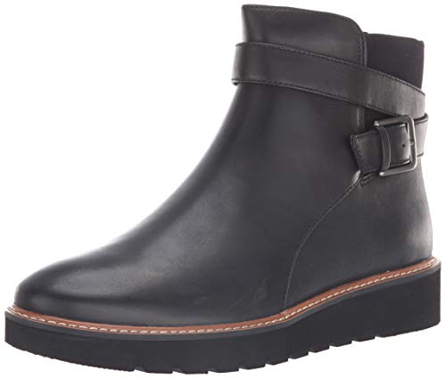 Naturalizer Women's Aster Ankle Boot, Black Leather, 8 M US