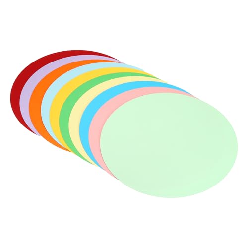 PATIKIL Papel de papelão redondo de 25 cm, 60 peças de círculos em branco de 230 g/m² de espessura,