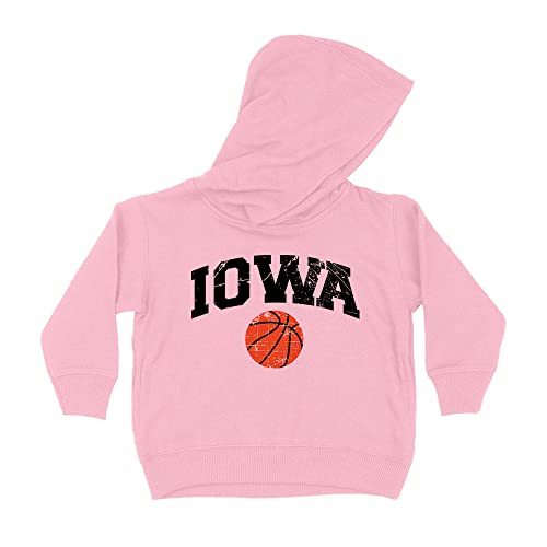 Basketball Iowa Kids Hoodie Sweatshirt Toddler 4T Light Pink
