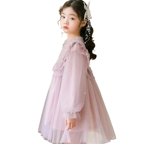 [VOKLLIYU] �q�� ���̎q �����s�[�X �h���X ����/���� ���� �L�b�Y ���� ���[�X �����s�[�X �q���� 100-150CM �t�ďH�~ �m�� ������ ���\�� ������ ���w��(1-�s���N, 110)