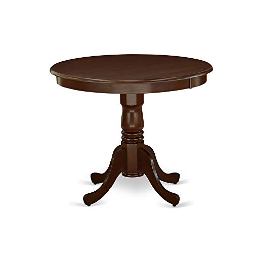 East West Furniture Antique Dining Room Round Kitchen Table Top With Pedestal Base, 36X36 Inch, Ant-Mah-Tp #TOP2