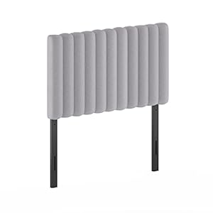 Furinno Roanne Upholstered Tufted Headboard, Twin, Glacier