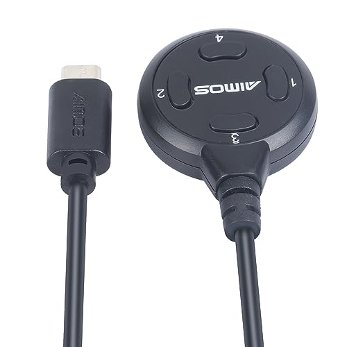 Conmutador USB externo con cable, botón de conmutación USB 3.0 o 2.0 con 4 teclas para 4 puertos KVM Switch 1.5 M