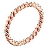 FAICAEIRI Pure copper tensor rings twisted,copper rings for men and women，Twist Ring Jewelry，Solid Copper Twisted ring Jewelry for women (8)