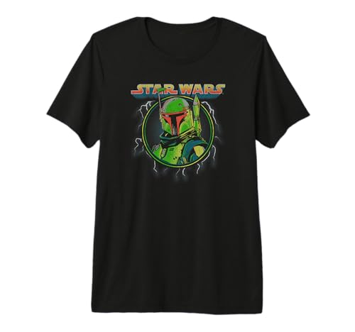 T-shirt Star Wars Boba Fett vêtement premium en coton peigné