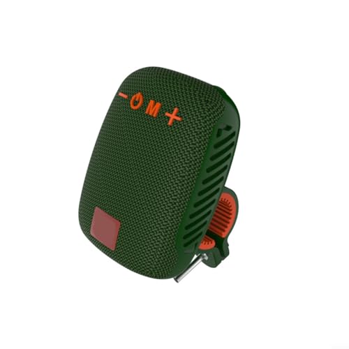 Glewi Altavoz inalámbrico portátil, impermeable al aire libre con 500 mAh, tipo C recargable para ciclismo, senderismo, picnic (verde)