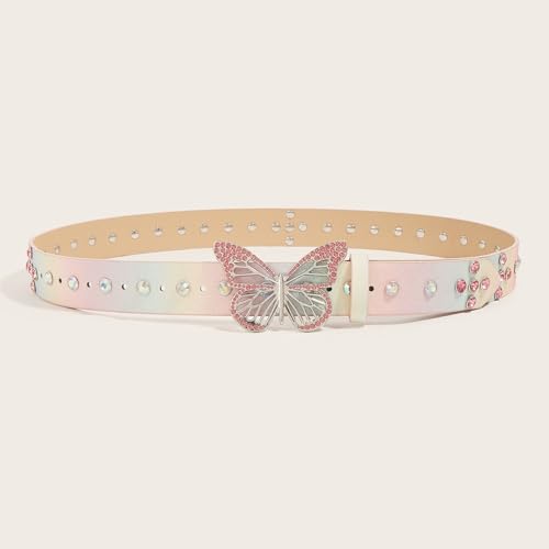 Girl Jeweled Waistband Butterfly Crystal Buckle Belt For Jeans Dress Nightclub Girls Modern Jeweled Waistband4