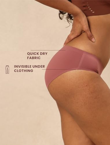 Image of Krvvy Low Waist Mid Coverage Seamless Bikini Panty for Women | Ultrasoft Underwear with 100% Cotton Gusset & Ventilation Holes