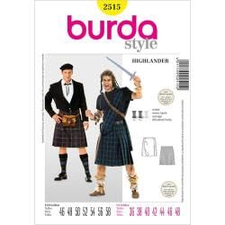 Burda Style Schnittmuster #2515 Karneval Kostüm Herren Highlander Schotte Gr. 46-58 Nählevel 3 (mittel)