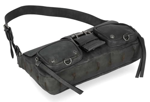 Harley-Davidson Women's Buckle Closure Saddle Bag Leather Purse - Black4