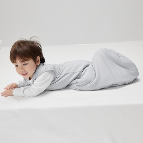 Image of Duomiaomiao 2 Pack Buttery Soft Rayon Made from Bamboo Baby Sleep Sack 18-36 Months 1.0 TOG, Premium Baby Sleeping Bag 2-Way Zipper for Babies