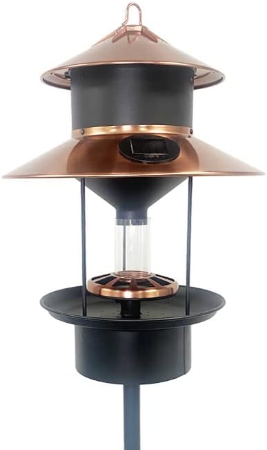 Woodlink Modern Farmhouse Solar Gaslight Style Bird Feeder