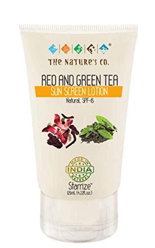 The Natures Co. Red and Green Tea Sun Screen Lotion (125 Ml) 100% Natural, Vegan and Cruelty-Free