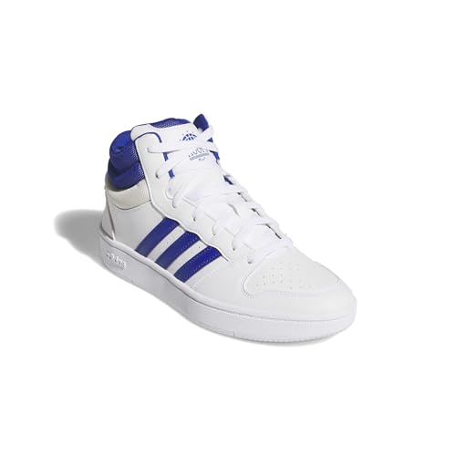 adidas Unisex Hoops MID Classic Shoes, FTWR White/Team royal Blue/Orbit Grey, 40 2/3 EU