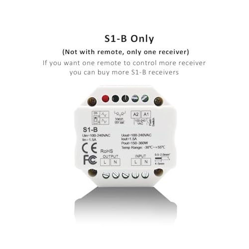 Variateur LED Triac 230V S1-B et commande tactile R11 pour une gradation architecturale