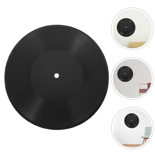Disques vinyle noirs décoratifs RORPOIR imitation vinyle rétro pack de 10 - 7