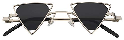 OWL Men Women Triangle Butterfly Vintage Colored Lens Sunglasses Metal Frame4