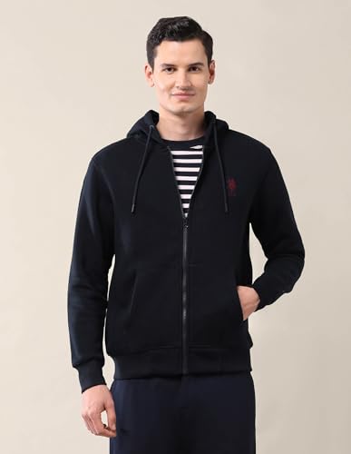Image of U.S. Polo ASSN. Solid Regular Fit Sweatshirt for Men - Comfortable, Full Sleeves Men Sweatshirts
