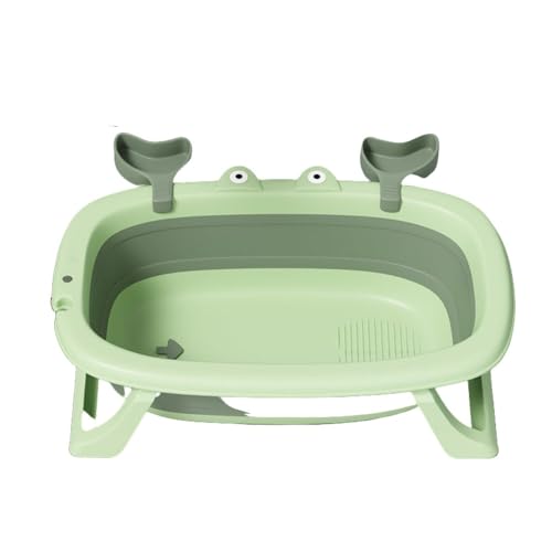クッション付きペットバスタブポータブル子犬用バスタブ、収納のために浴室に置きやすい小型・中型ペットバスタブ、排水穴付き折りたたみ式犬用品洗面台折りたたみ式猫ペット専用用品猫用バスタブテディ小型犬用バスタブ (67*44*20cm,グリーン)