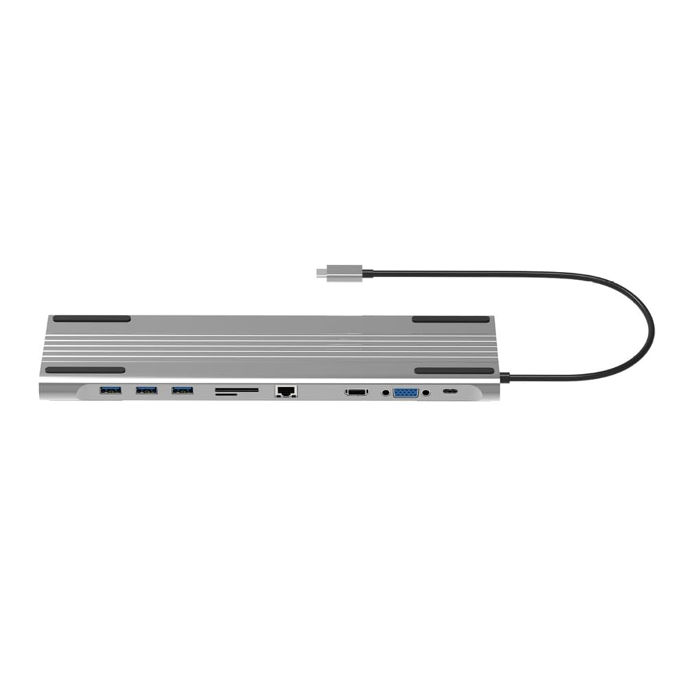 Stacje dokujące 10 w 1 USB 3.0 do portu wideo RJ45 VGA 4K typu C, kompatybilne ze stacją przedłużającą odtwarzacza SD