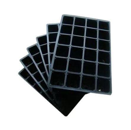 Karrma Ltd. Seedling Tray - Garden Care Seed Tray Inserts -24 Cells of 6 Tray - 144 Cell | Seedling Starter Tray | Root Trainers | Germination Trays With Drain Holes,Black