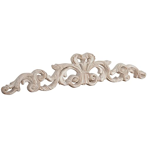 Biscottini Fregio legno 80,5x2,5x15,5 cm Made in Italy | Fregi per mobili e pareti | Fregi in legno decorativi per mobili e pareti con finitura anticata