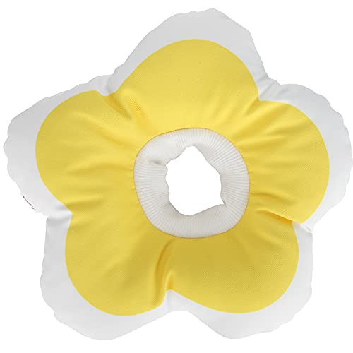 Tyenaza Cat Cone Collar, Flower Shaped Pet Recovery Elizabeth Collar Waterproof Cat AntiLicking Collar Pet Supply (L)