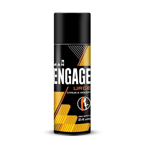 Engage Urge Deodorant For Men, Citrus and Woody, Skin Friendly, 150 ml