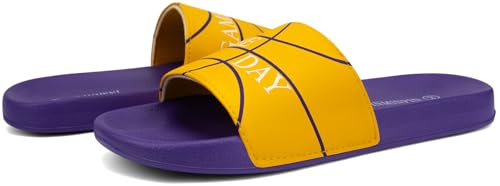 Image of INMINPIN Kids Boys Girls Ball Sprots Slides Sandals Ultra Comfortable Beach Pool Shower Shoes House Slide Indoor Outdoor for Sports Fan