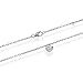 Produktbild NKlaus 25cm 925 Sterling Silber Fußkette Anker Kette Rhodiniert Herz 1,6mm 2 gr 5433