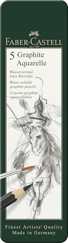 Set de 5 lápices acuarelables de grafito Faber-Castell miniatura 2
