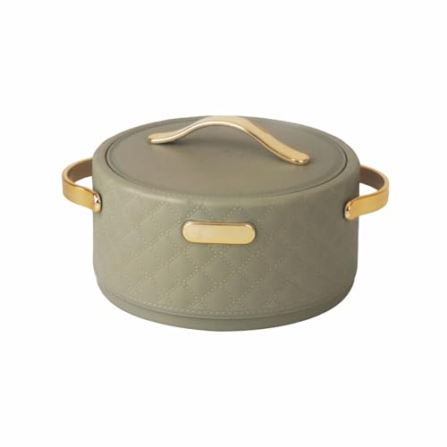 Image of Thavor Stainless Steel 2000Ml Casserole|Advanced Pu Insulation|Elegant Design Insulation|Keeps Food Hot&Fresh For Long Hrs|Chapati,Roti,And More (Green)