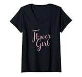 21DNMC00038A-001 Mujer Disney Mickey & Friends Wedding Flower Girl Camiseta Cuello V
