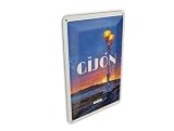 Femer Postal de chapa de viaje, 10 x 14 cm, Gijón España, puesta de sol, decoración del mar