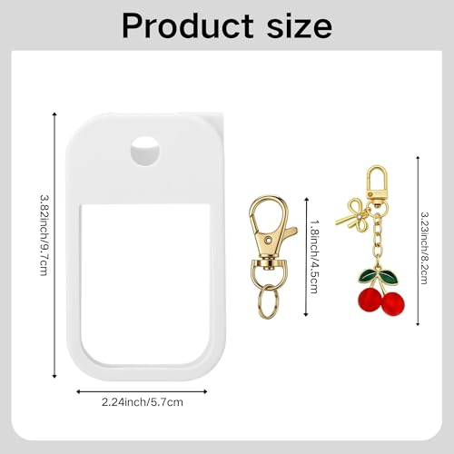 SAANG & JAT Hand Sanitizer Spray Case Compatible with Touchland, Silicone Holder Cherry Keychain for Touch Land Mist Case4