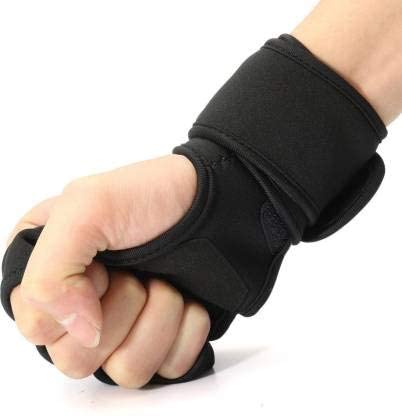 1 Pair Weight Lifting Gloves Fitness Sport Gym Workout Exercise Gloves Men Women Gym & Fitness Gloves (Black)-image-41
