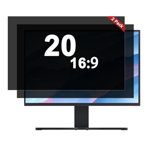Vxaop [2-Pack] 20 Inch Computer Privacy Screen Filter (16:9 Aspect Ratio) - Removable, Anti Glare...