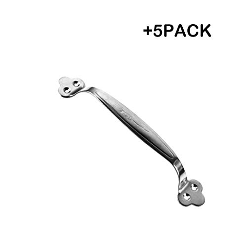 Preisvergleich Produktbild RJJX Home Schubladengriff for Hauptkleiderschränke, Feste Edelstahl Kleine Handgriff-modernes Minimalist, Solide Dickes Fach Handle Silber (Color : 5PACK)