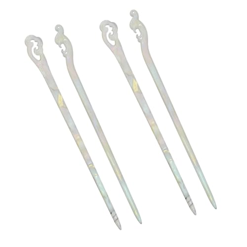 Leadigol 4PCS Chinese Style Cloud Hair Sticks,Vintage Acetate Hair Chopsticks Simple Hair Clip Elegant Hair Stick for Women