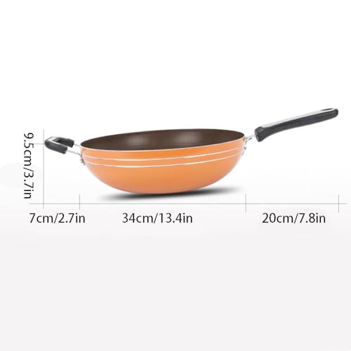Wok de aluminio fundido antiadherente 13.4 pulg miniatura 6