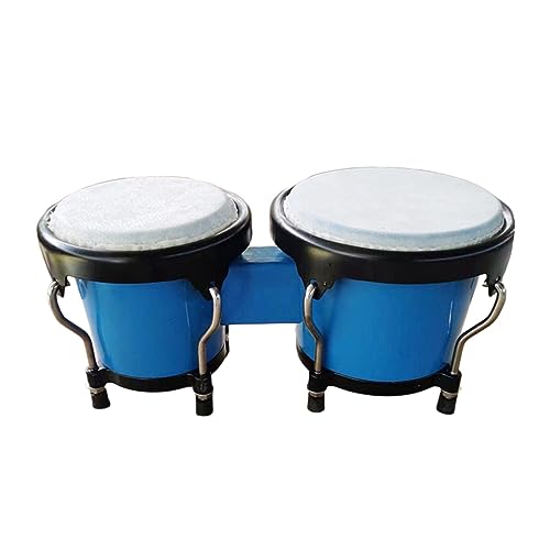 Bongos pour enfants et adultes mini tambour de percussion bleu