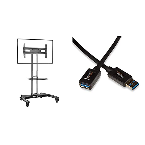 Support télé sur pied réglable pour éviter les reflets avec rallonge USB 2 m - 2