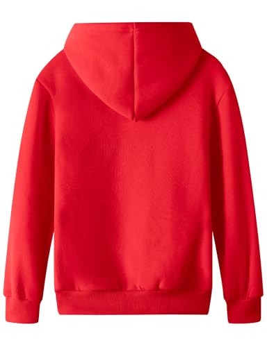 Image of Spring&Gege Youth Solid Fleece Hoodies Pullover Hooded Sweatshirts for Children (3-12 Years)