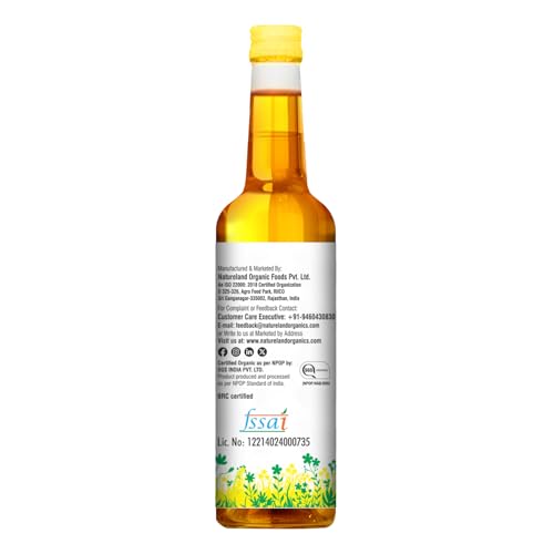 Image of Natureland Organics White Sesame /Til Oil 1ltr - Cold Pressed (Pack of 2)